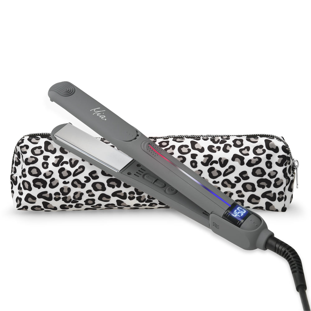 Mia® Professional Straightening Iron electrical hair straightening iron with 1 inch titanium plates by #MiaKaminski of Mia Beauty