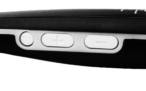 Mia® Hot Brush Hair Straightener Appliance - black color - controls shown - by #MiaKaminski of #MiaBeauty #mia #beauty #hair #hairstylingtool #brush #hairappliance