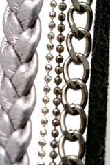 Mia® Clip-n-Chain hair accessory clip - silver color - close up shot of chains - invented by #MiaKaminski of Mia Beauty
