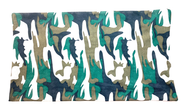 Mia Beauty Multipurpose Headband face mask neck scarf beanie cap ponytail holder headscarf tube top skirt in camoflage print