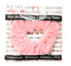 Mia Beauty Microfiber Wet Scrunchie pink color shown in packaging