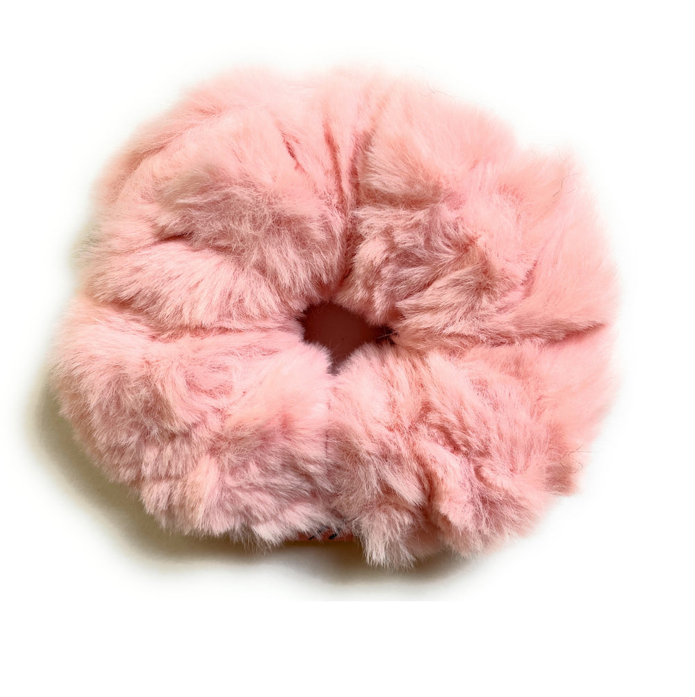 Mia Beauty Furry Scrunchie Ponytail holder hair accessory pink color