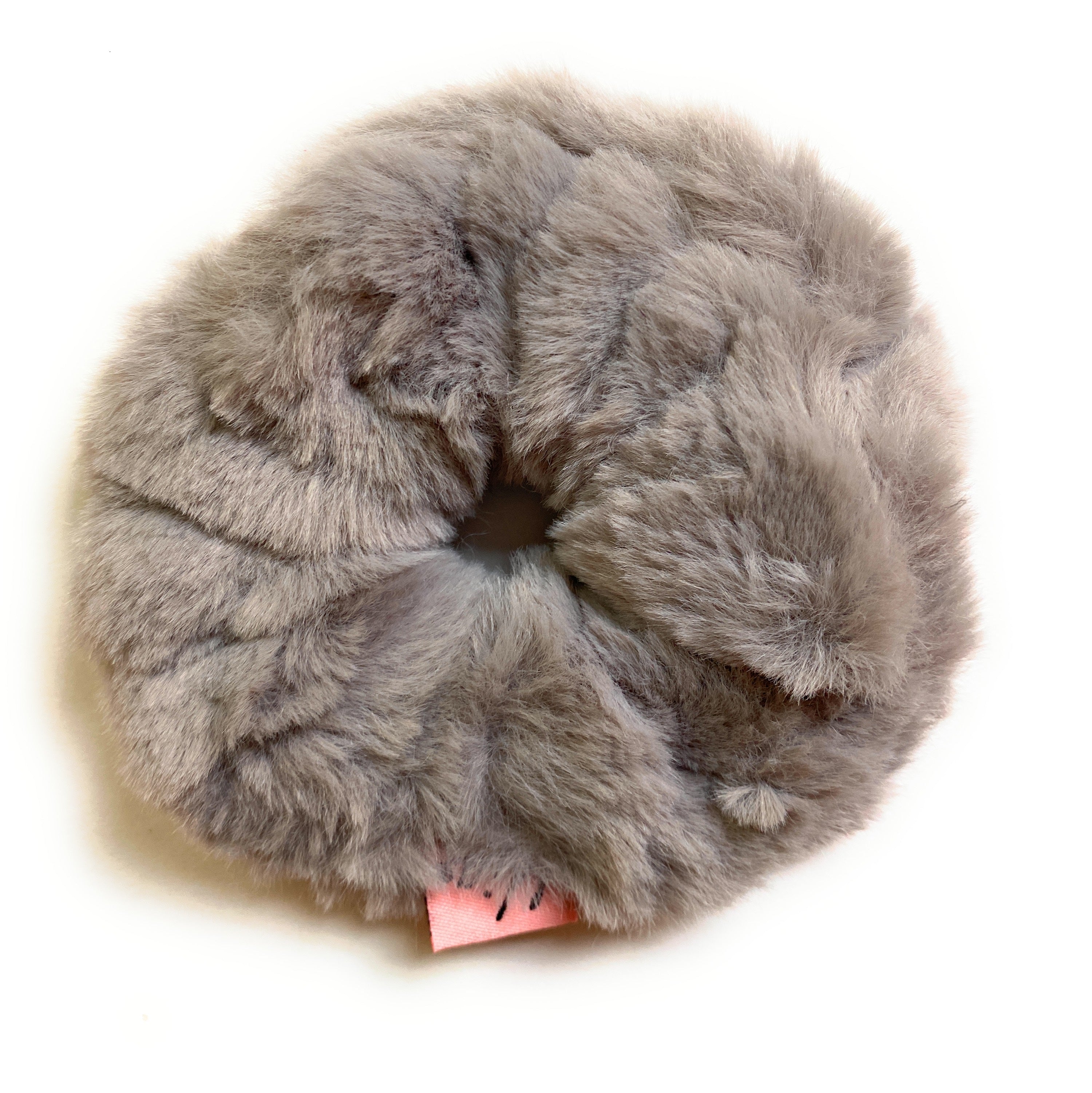 Mia Beauty Furry Scrunchie Ponytail holder hair accessory gray color