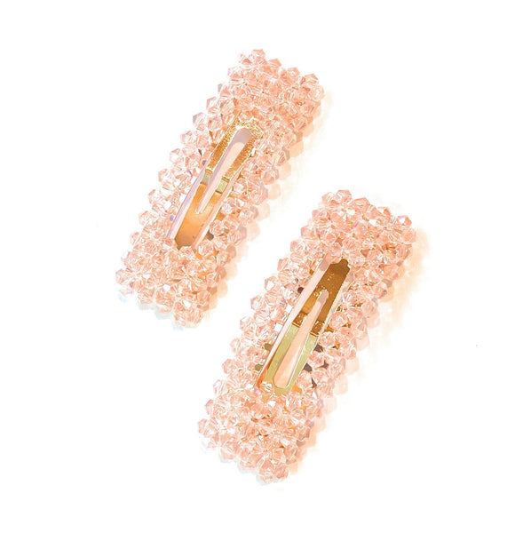 Snip Snaps® Beaded Rectangle - pink