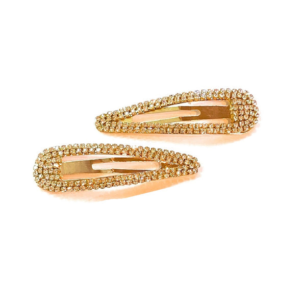 Medium Snip Snaps® + Rhinestones - gold + clear