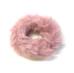 Mia Beauty Mini Furry Scrunchies in pink color
