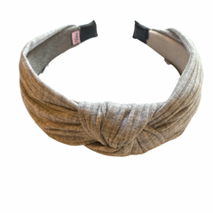 Knotted Knit Headband - Gray
