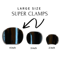 Mia Beauty Super Clamps black colors size comparisons