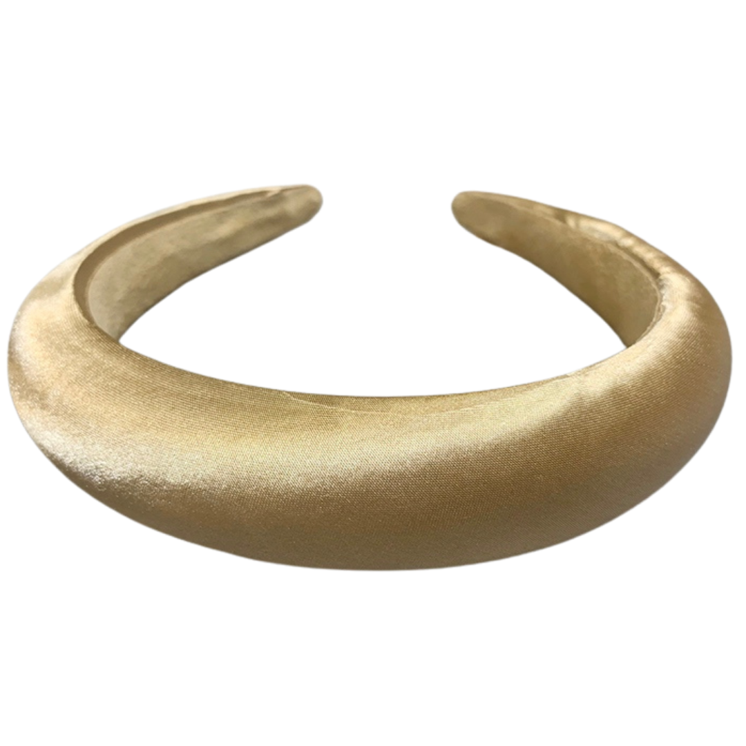 Padded Silk Headband - Gold