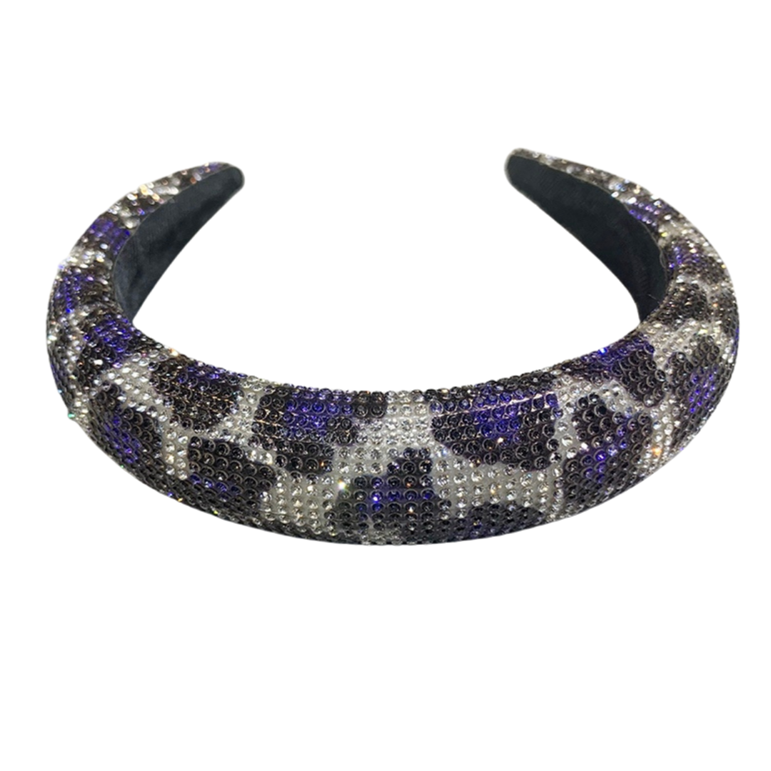 Padded Sparkle  Headband - Leopard