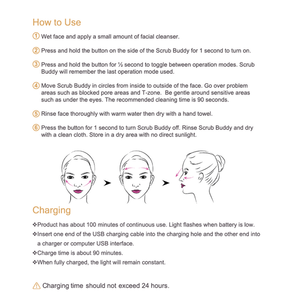 Mia Beauty Scrub Buddy instructions