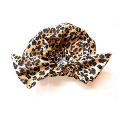  Beauty Shower Cap with Tie leopard print