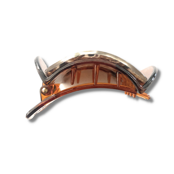 Mia Beauty Super Clamp medium size in brown floral print side view