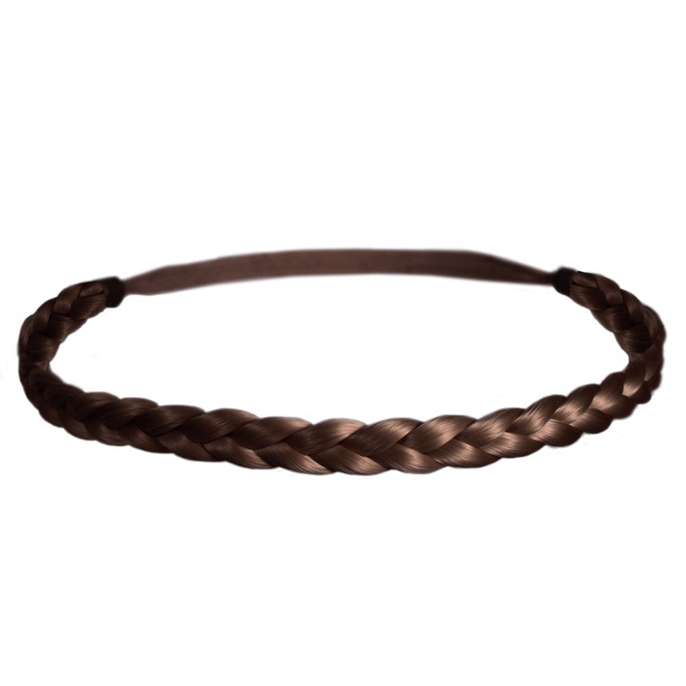 Mia® Thick Braidie® - synthetic wig hair braided headband - light brown color - patented by #MiaKaminski of #MiaBeauty #Mia #Beauty #HairAccessories #Headbands #Braids #SyntheticWigHair #SyntheticHairHeadbands