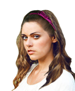 Mia® Tony Bands® - Glitter Headband pink with Bow - on model - #MiaKaminski #Mia #MiaBeauty #Beauty #Hair #HairAccessories #headbands #headwraps #lovethis #love #life #woman