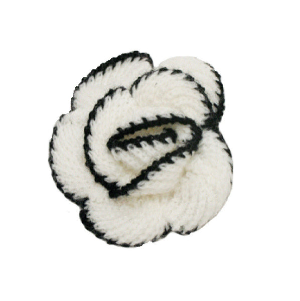 Crochet Flower Clip + Pin - White
