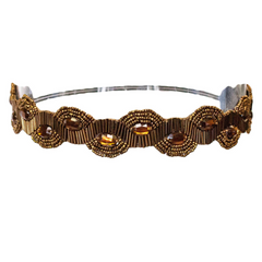 Mia® Embellished Headband - copper color - designed by #MiaKaminski of #MiaBeauty #beauty #hair #hairaccessories #prettyheadbands