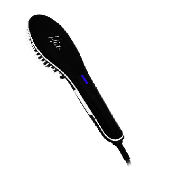 Mia® Hot Brush Hair Straightener Appliance - black color - by #MiaKaminski of #MiaBeauty #mia #beauty #hair #hairstylingtool #brush #hairappliance #lovethistool #love #woman