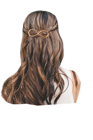 Mia® Infinity Clip and Wavy Bobby Pins - gold color - in waterfall hair style - designed by #Mia Kaminski of Mia Beauty