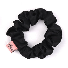Mia Beauty Solid Silk Scrunchie in black color