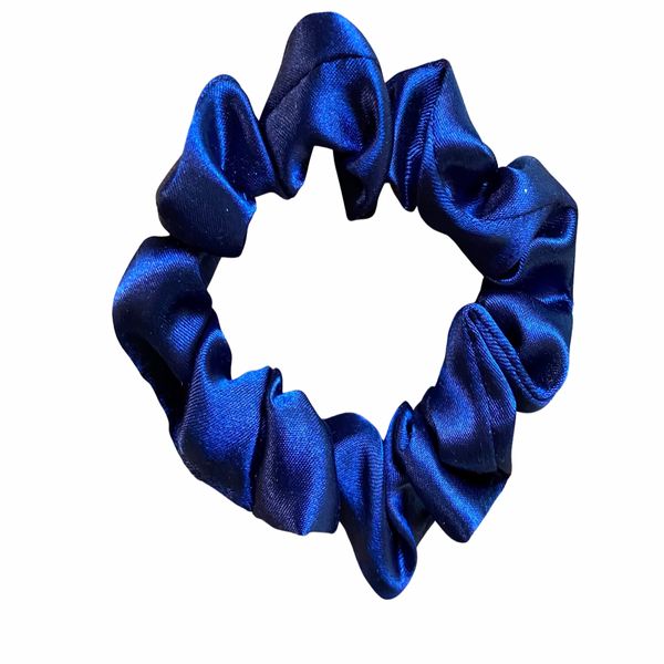 Solid Silk Scrunchie - Navy