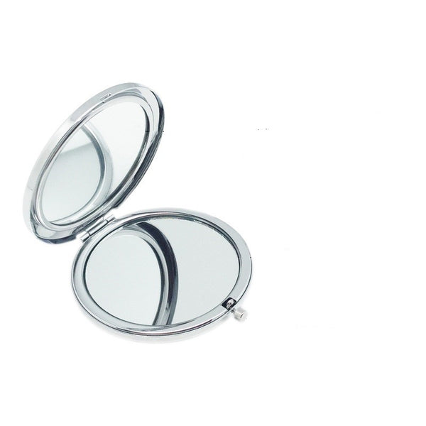 Mia® Jeweled Compact Mirror - 2x/1x shown open - designed by #MiaKaminski #MiaBeauty #Mirrors #CompactMirror #TravelMirror #purseMirror #Pretty #love #mothersday #breastcancer
