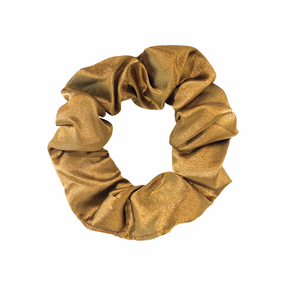 Mia Beauty Solid Silk Scrunchie in bronze color