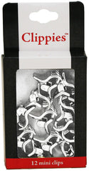 Mia® Clippies® Small Jaw Clamp Clips  - silver color - 12 pieces in packaging- designed by #MiaKaminski of #MiaBeauty