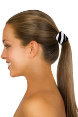 Mia® Tony Pony - leather ponytail cuff - black and white zebra print - designed by #MiaKaminski of Mia Beauty
