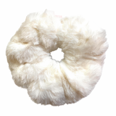 Mia Beauty White Furry Scrunchie