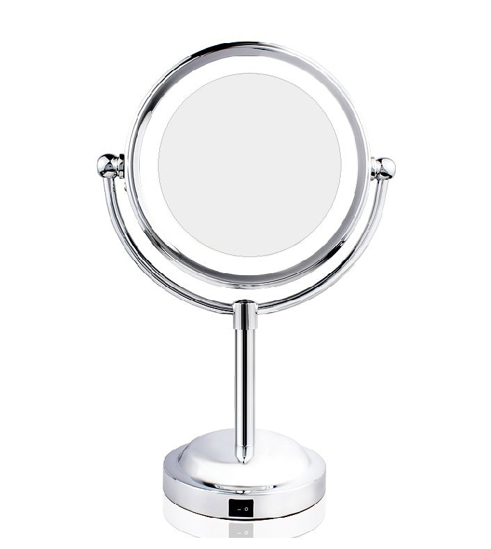10x/1x Cordless LED Lighted Vanity Mirror - Chrome